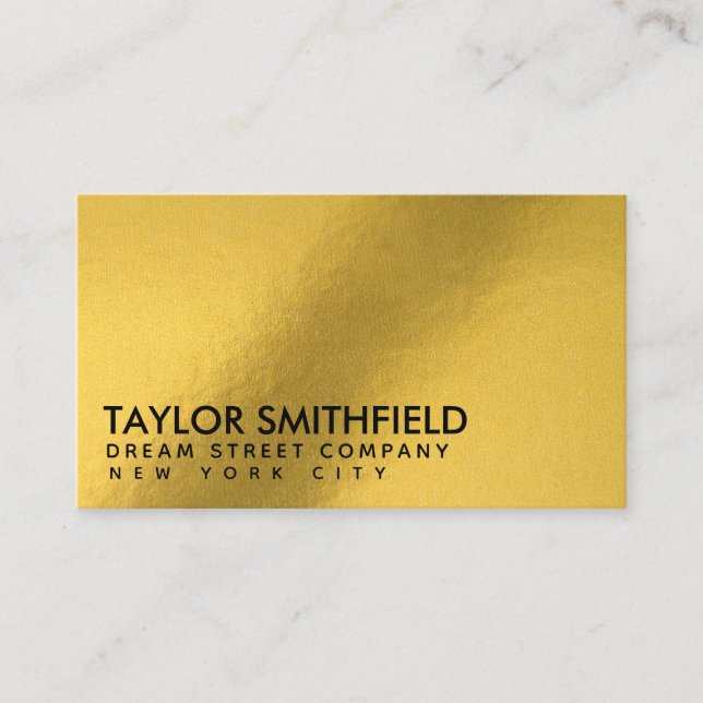 Gold Business Card (Front)