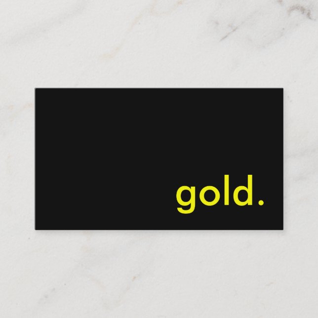 gold. business card (Front)
