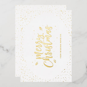Gold Business Christmas Foil Holiday Card