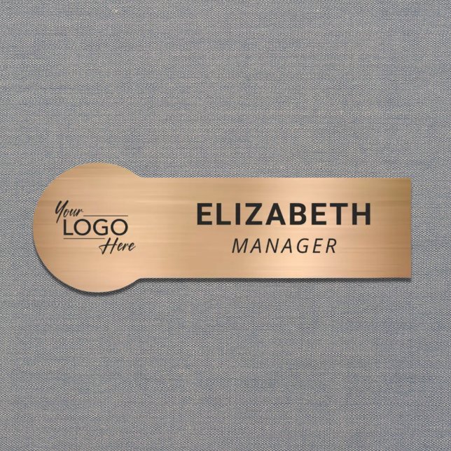 Gold Business Company Logo Name Tag (Creator Uploaded)