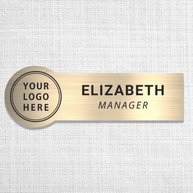 Gold Business Company Logo Name Tag (Creator Uploaded)