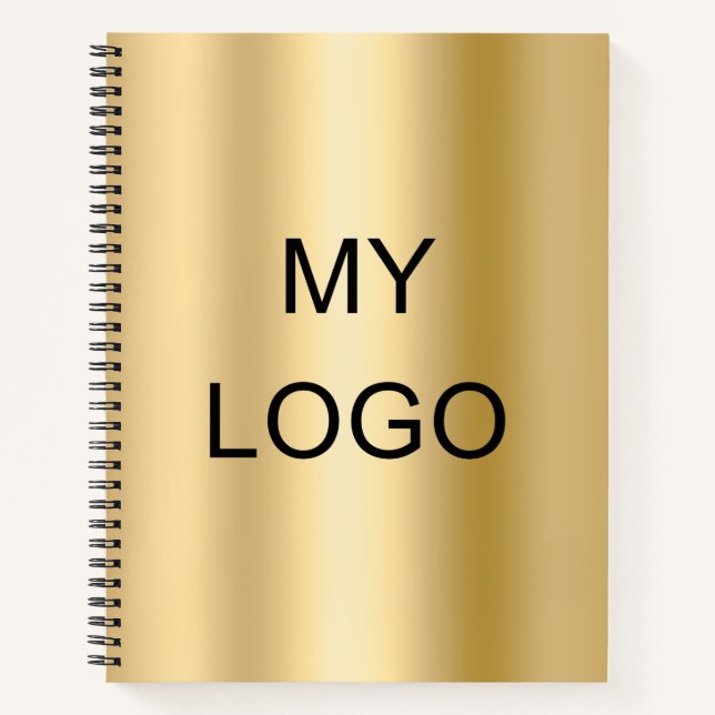 Gold business company logo notebook (Front)
