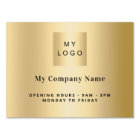 Gold business company logo sign