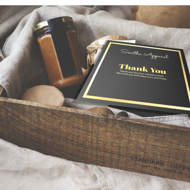 gold business purchase thank you card (Creator Uploaded)