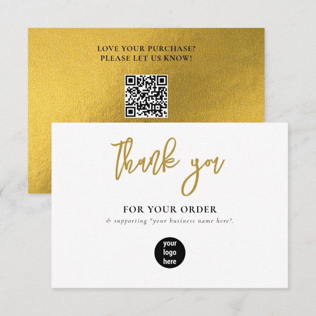 Gold Business Thank You Logo Social Media (Front/Back)