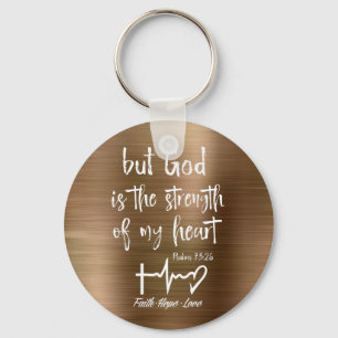Gold But God Psalms Bible Verse Key Ring