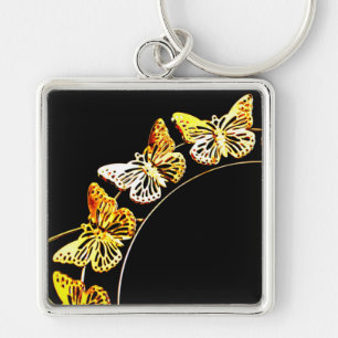 Gold Butterflies Key Ring