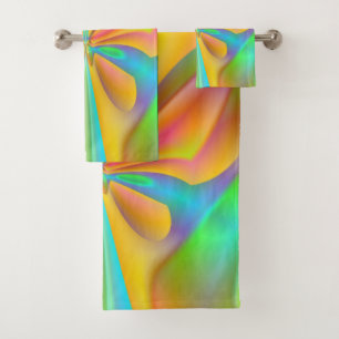 Gold Butterfly Bath Towel Set