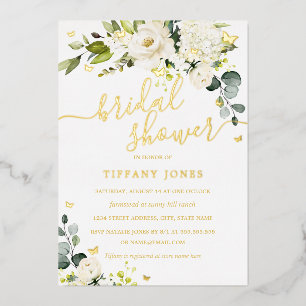 Gold Butterfly Champagne Floral Bridal Shower 