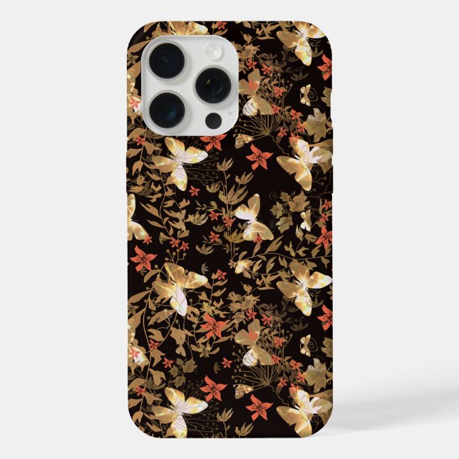 Gold butterfly iPhone case (Back)