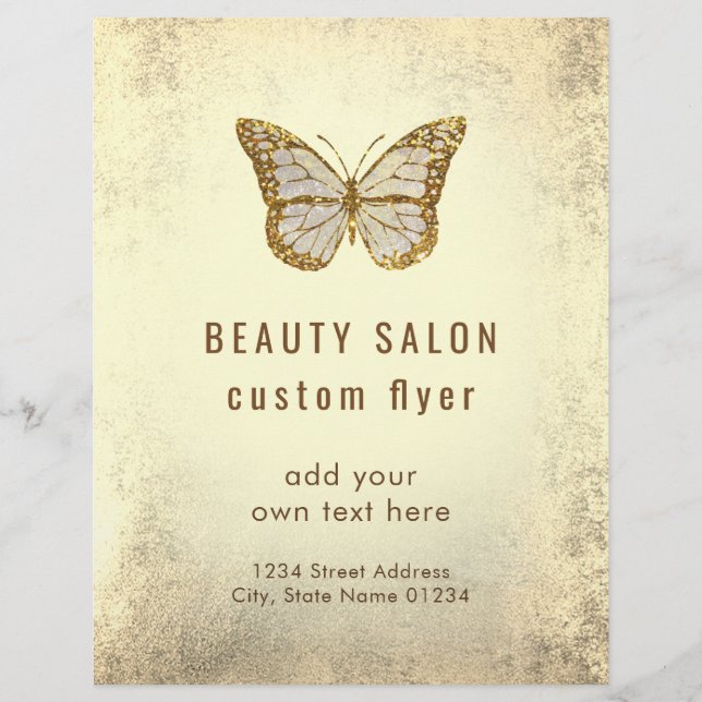 gold butterfly logo flyer (Front)