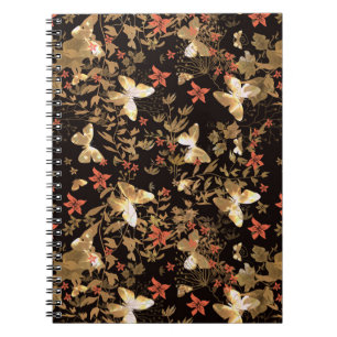 Gold butterfly notebook