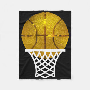 Gold Bysketbyll Trophy Mvp Graphic Tee For Men Wom Fleece Blanket
