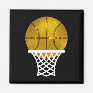 Gold Bysketbyll Trophy Mvp Graphic Tee For Men Wom Magnet