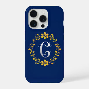 Gold C Monogram Minimal Luxury Initial Clean iPhone 15 Pro Case