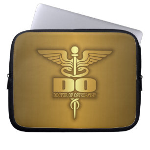 Gold Caduceus (DO) Laptop Sleeve