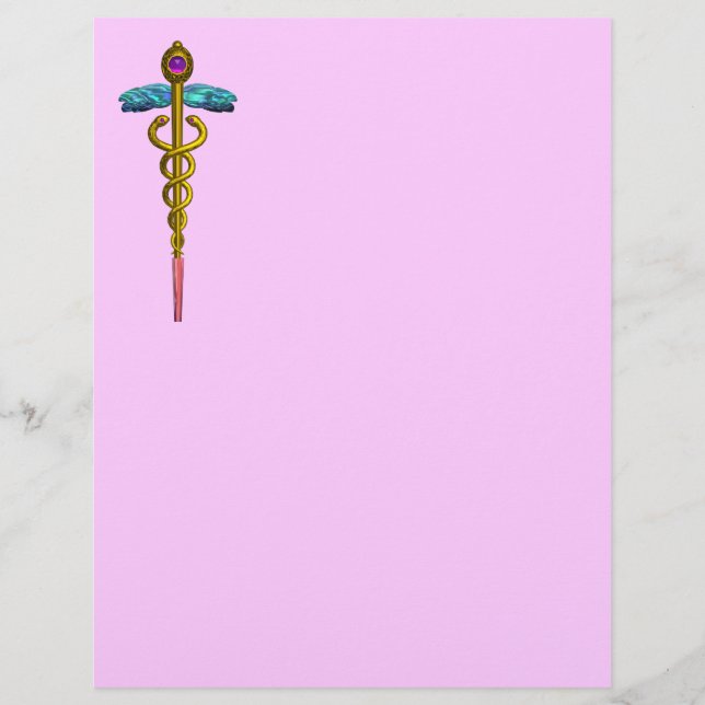 GOLD CADUCEUS MEDICAL SYMBOL (Front)