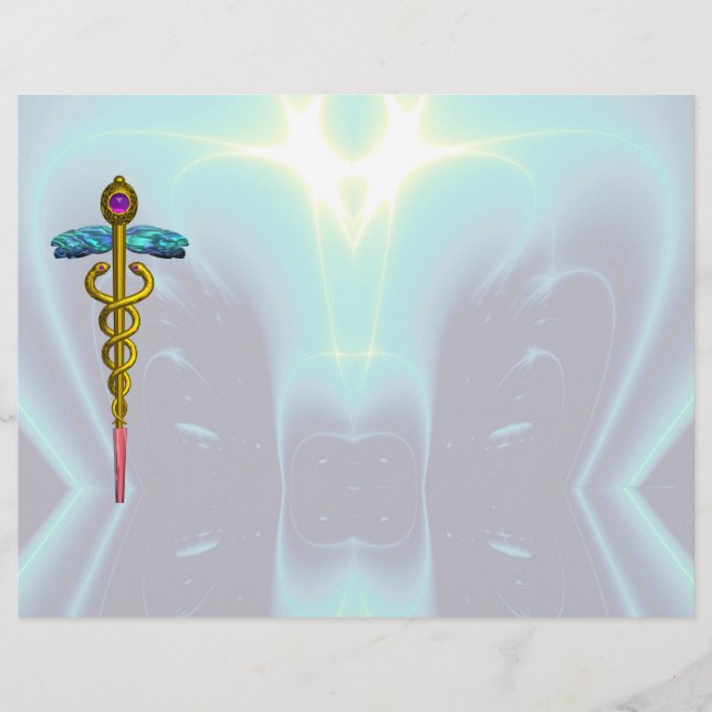 GOLD CADUCEUS MEDICAL SYMBOL (Front)