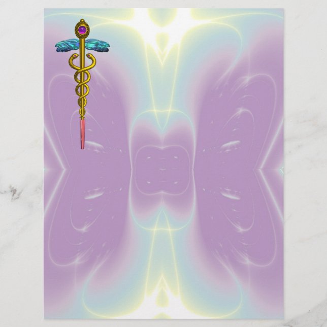 GOLD CADUCEUS MEDICAL SYMBOL (Front)