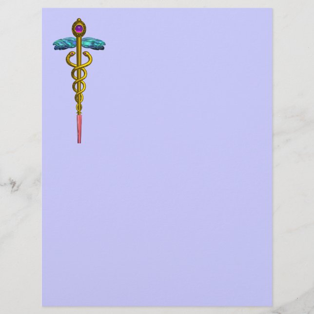 GOLD CADUCEUS MEDICAL SYMBOL (Front)