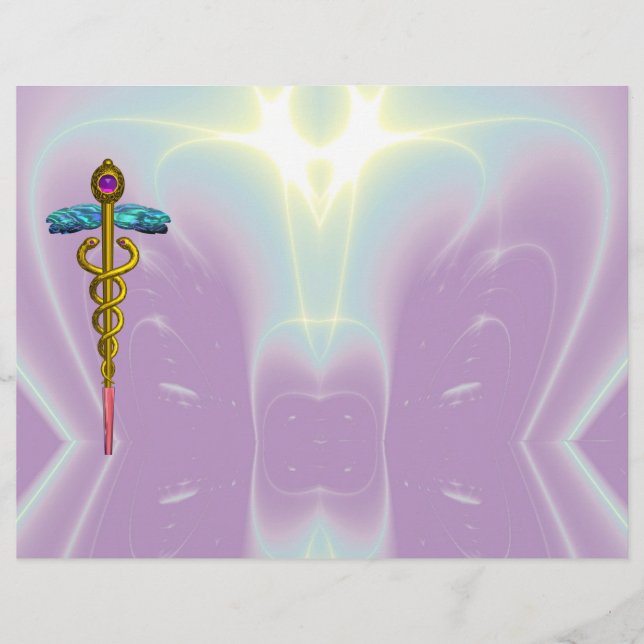 GOLD CADUCEUS MEDICAL SYMBOL (Front)