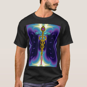 GOLD CADUCEUS MEDICAL SYMBOL T-Shirt
