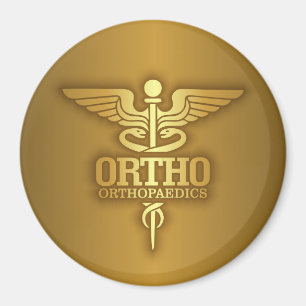 Gold Caduceus (ORTHO) Magnet