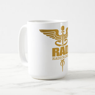 Gold Caduceus (Radiology) Coffee Mug