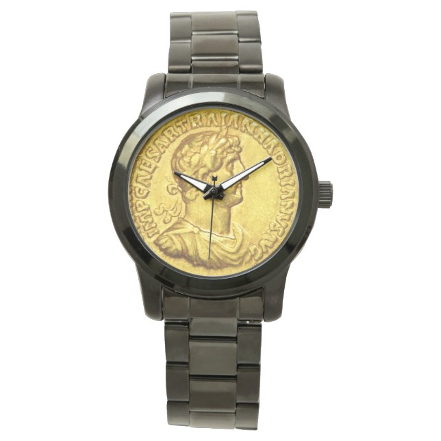 Gold Caesar Antiquities Coin Dial Watch (Front)