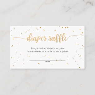 Gold Callagraphy neutral diaper raffle ticket