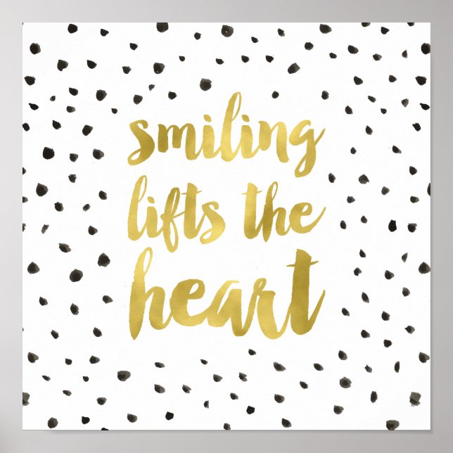 Gold Calligraphy Inspirational Quote Poster (Front)