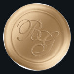 Gold Calligraphy Monogram Wax Seal Stickers<br><div class="desc">This vintage style double monogram 2 Letter calligraphy script Faux Wax Seal Sticker set in the 24 Karat Gold colorway will make the perfect finishing touch to your wedding invitations, birthday party, baby shower, anniversary, or other special occasion stationery. Seal your envelopes easily and beautifully with the look of real...</div>