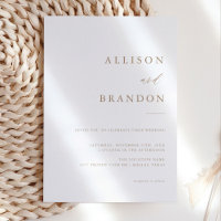 Gold Calligraphy Simple Wedding Invitation