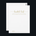 Gold Calligraphy Wedding Bucket List Cards<br><div class="desc">These gold calligraphy wedding bucket list cards are the perfect activity for a rustic wedding reception or bridal shower. The simple and elegant design features classic and fancy script typography in gold. Change the wording to suit any life event. Bucket list sign is sold separately.</div>