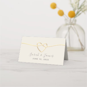 Gold Calligraphy Wedding Place Card