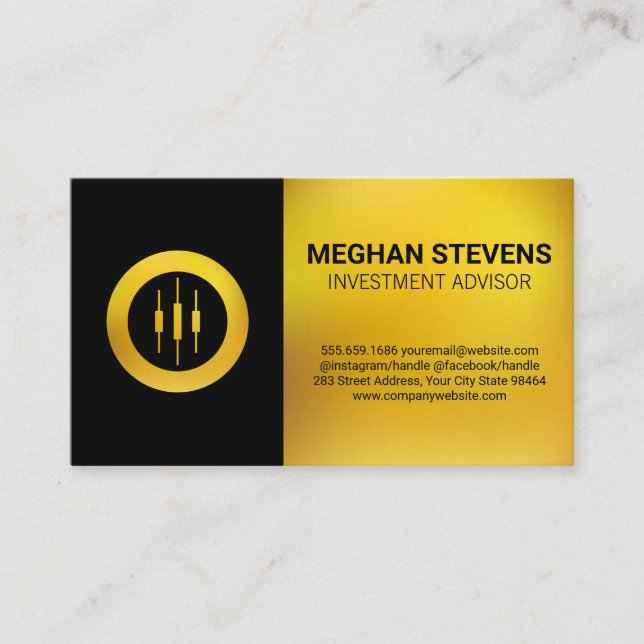 Gold Candlestick Logo Appointment Card (Front)