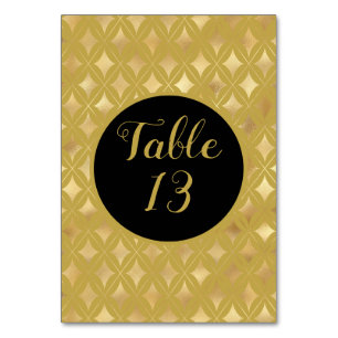 Gold Carnival Harlequin Diamonds  Table Number