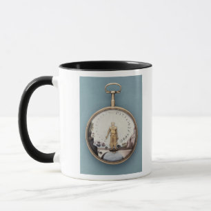 Gold cased bras-en-l'air pocket watch mug