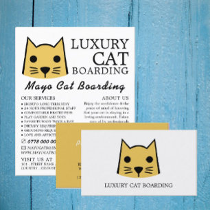 Gold Cat, Cat Boarding, Cattery Advertising Flyer