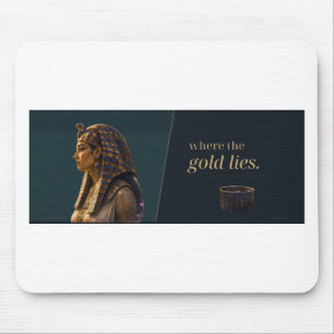 Gold Catacombs Egyptian Portrait Literary Quote Mouse Pad
