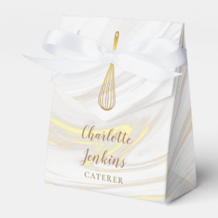 Gold Caterer Bakery Patisserie Marble Swirls Gift Favour Box