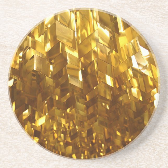 Gold Ceiling Abstract Art Coaster (Front)