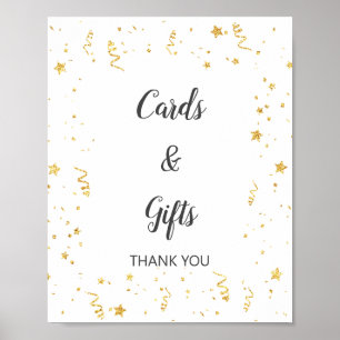 Gold Celebration Cards & Gifts Sign