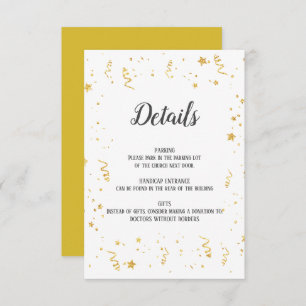 Gold Celebration Detail Insert Card