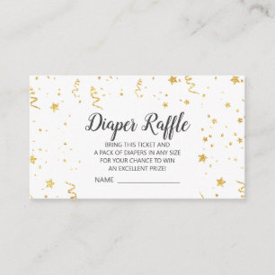 Gold Celebration Diaper Raffle Enclosure Card