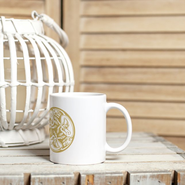 Gold Celtic Dog Trio  Coffee Mug (Creator Uploaded)