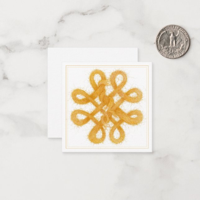GOLD CELTIC KNOT 2.5" Square Flat Card (Front/Back In Situ)