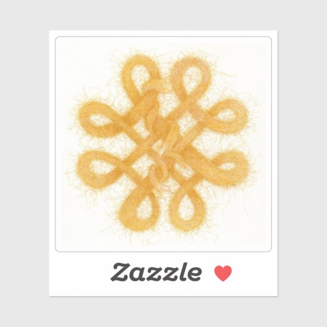 GOLD CELTIC KNOT 3" Vinyl Sticker (Sheet)