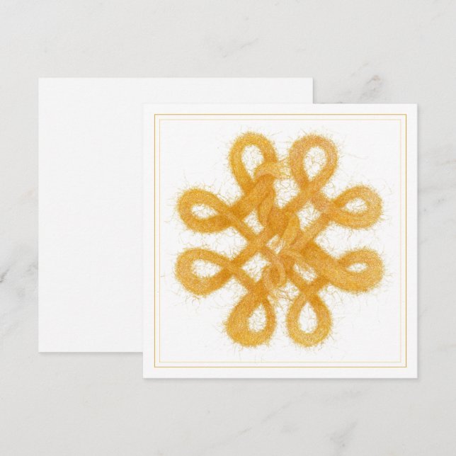 GOLD CELTIC KNOT 5.25" Square Flat Card (Front/Back)