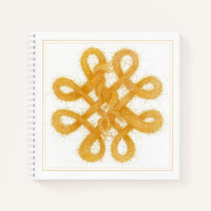 GOLD CELTIC KNOT 8.5x8.5 Spiral Notebook